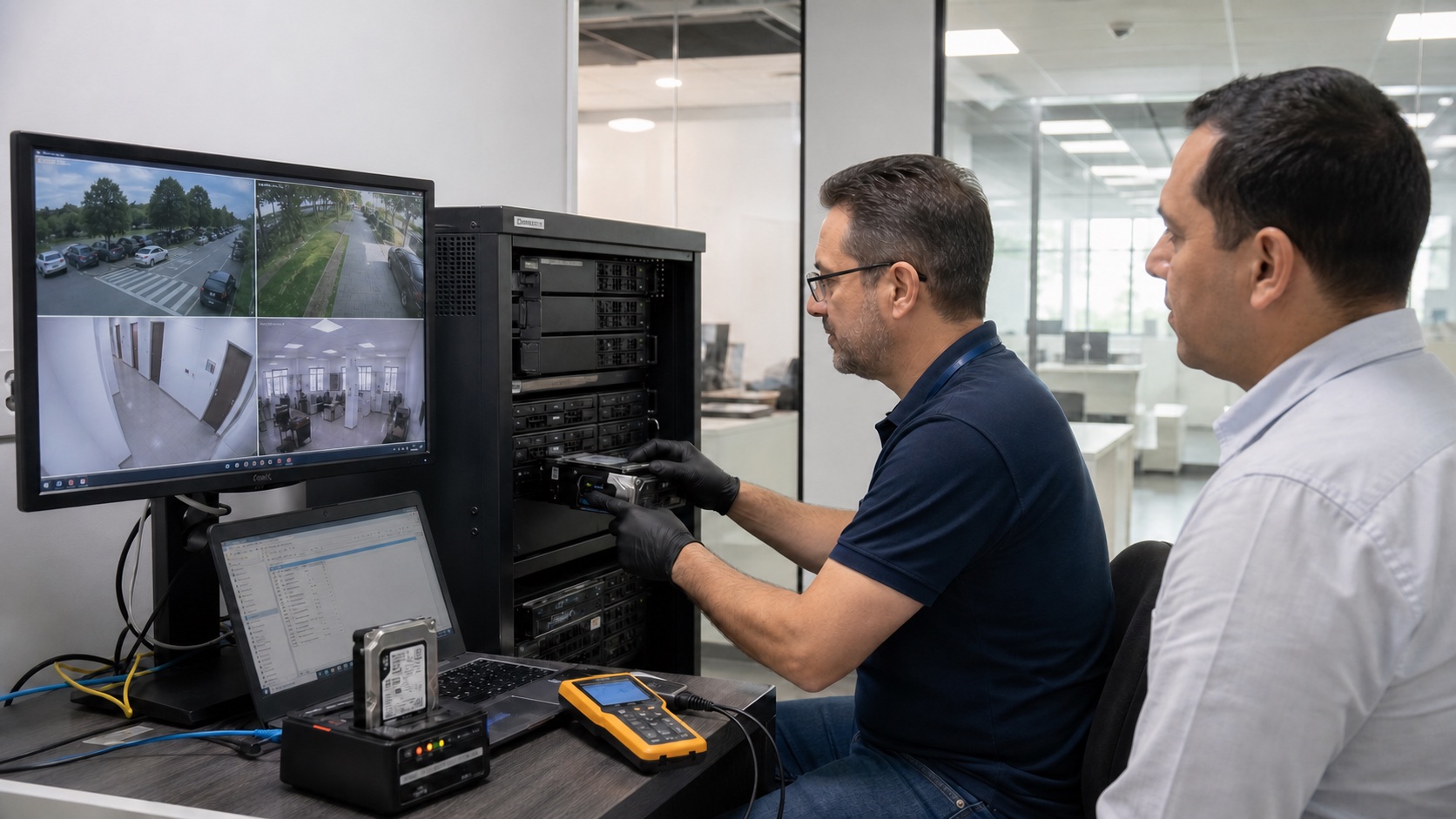 Auditoría técnica de CCTV y grabadores NVR